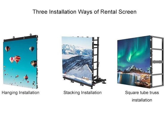 7680Hz Alta frequenza di aggiornamento P2.6 Indoor Rental LED Screen On Stage Buona risoluzione