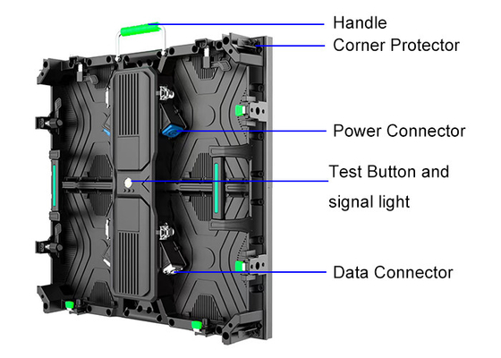 7680Hz Alta frequenza di aggiornamento P2.6 Indoor Rental LED Screen On Stage Buona risoluzione
