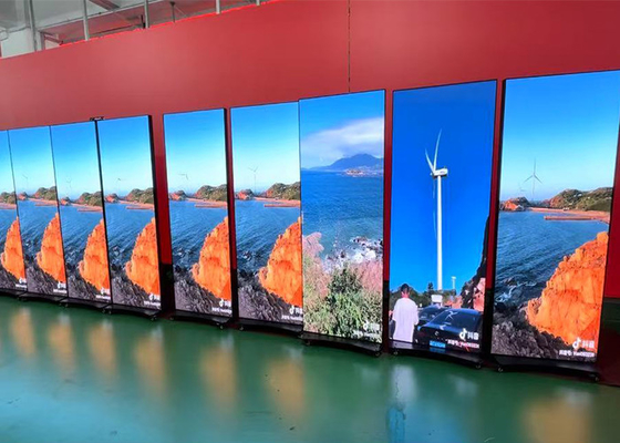 Shopping Mall Digital Information Sign Movible LED Poster Screen Quadro in metallo
