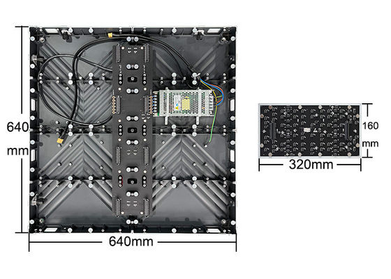 Splicing senza soluzione di continuità 640*640mm Indoor LED Video Wall For Cinema Control Room