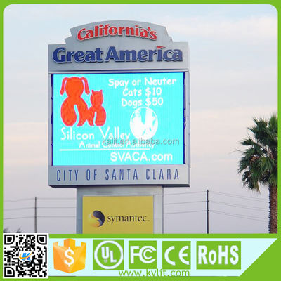 Modulo display LED per esterni P10, passo pixel 10mm, 10000cd/mq